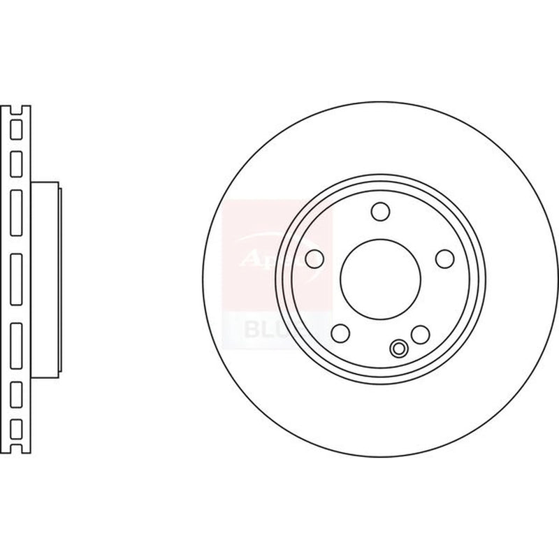 Apec 2 x Vented Front Brake Discs SDK6745
