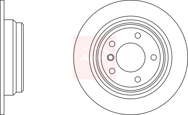 Apec 2 x Brake Disc Set Solid