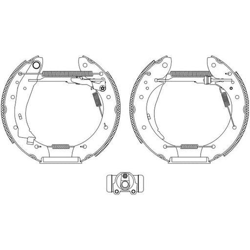 Mintex Brake Shoe Set Axle Kit MSP175