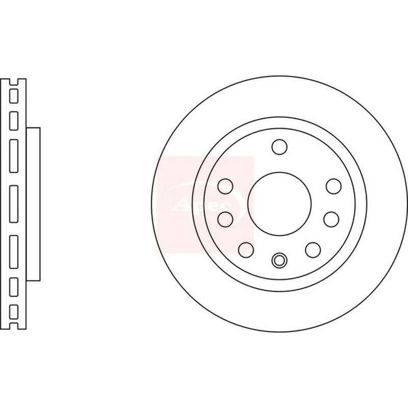 Apec 2 x Vented Front Brake Discs DSK3157