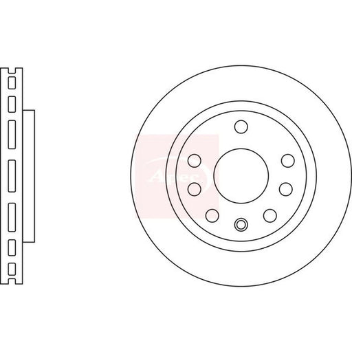 Apec 2 x Vented Front Brake Discs DSK3157