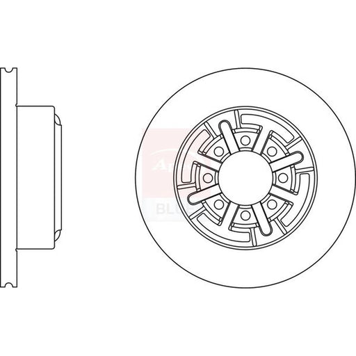 Apec 2 x Solid Rear Brake Discs SDK6108