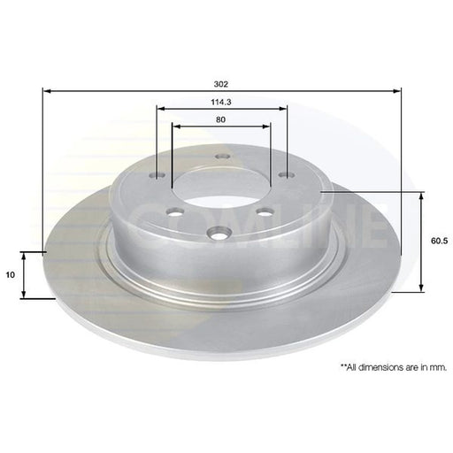 Comline 2 x Solid Rear Brake Discs ADC2321