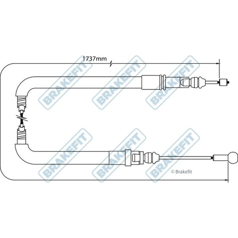 Apec Handbrake Cable Left Rear BBC3063