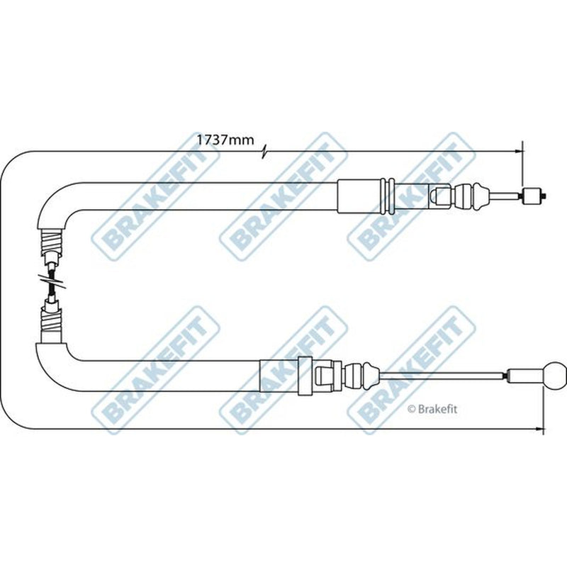 Apec Handbrake Cable Left Rear BBC3063