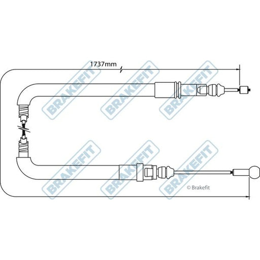 Apec Handbrake Cable Left Rear BBC3063