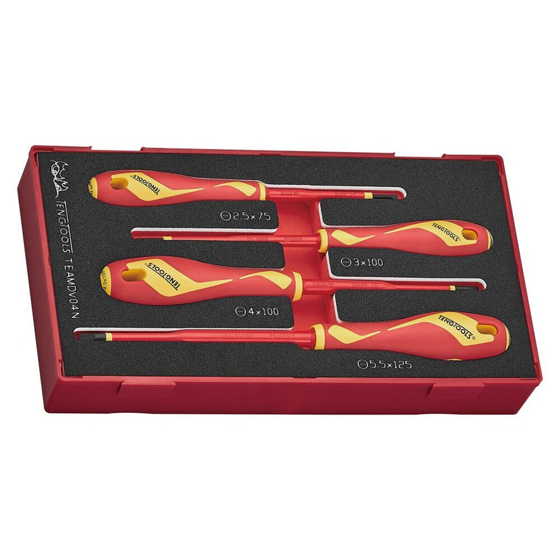 Teng Tools Insulated Screwdriver Set FOAM1 4 Pieces