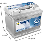 Varta Battery 12V 63Ah 610A 563400061K262