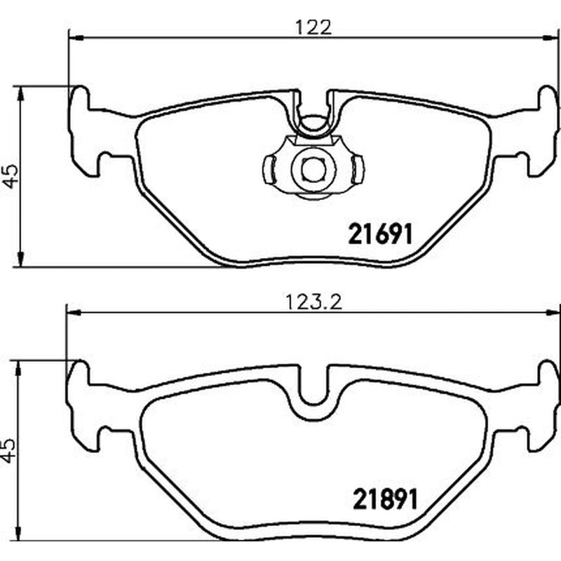 DON Rear Brake Pad Set PCP1110