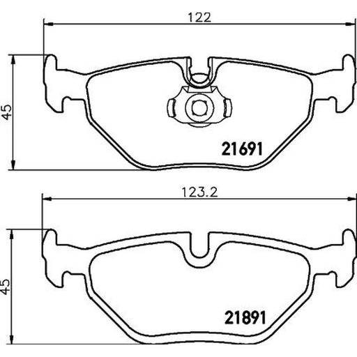 DON Rear Brake Pad Set PCP1110