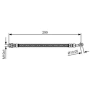 Bosch Brake Hydraulic Hose Line Front 1 987 481 391