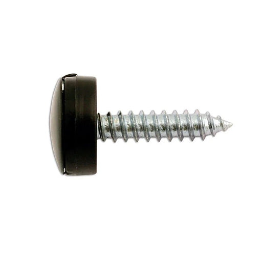 Connect Number Plate Security Screws 6 x 20mm Black Cap 100pc - CPL
