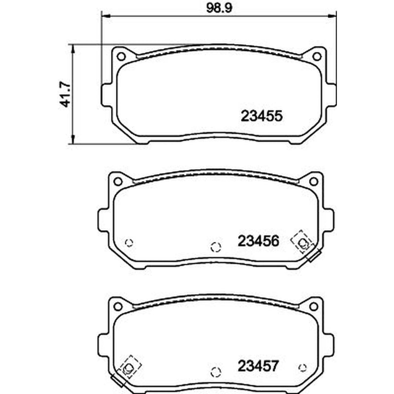 DON Rear Brake Pad Set PCP1187