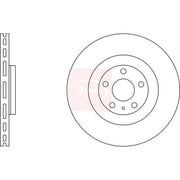 Apec 2 x Vented Front Brake Discs DSK2410