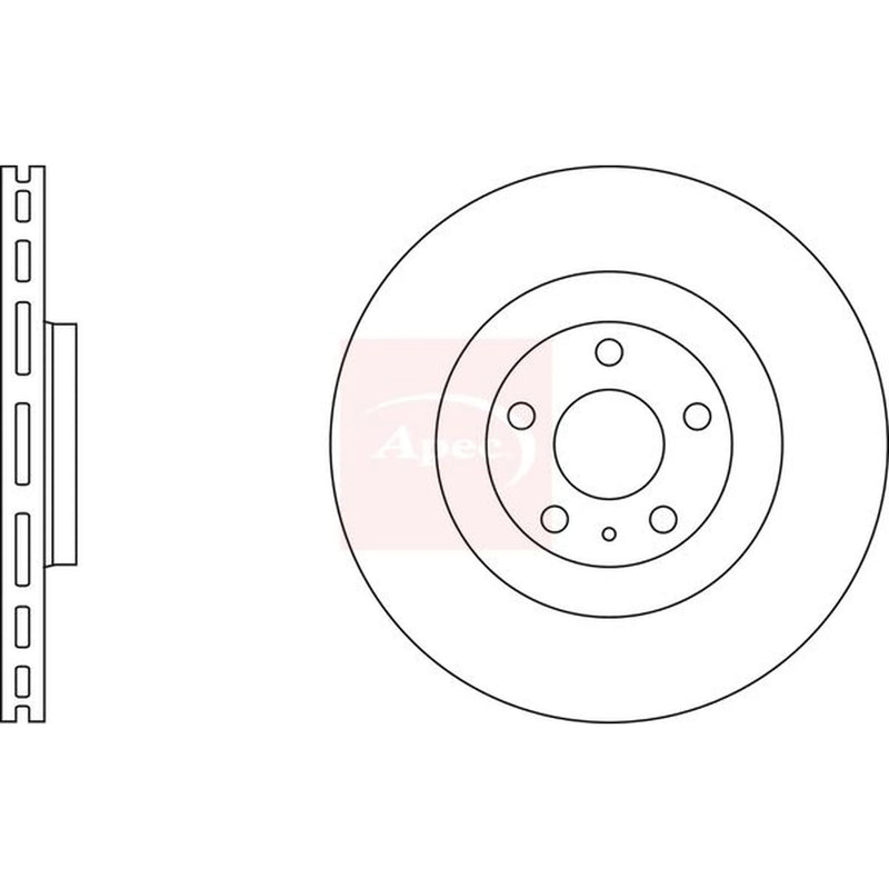 Apec 2 x Vented Front Brake Discs DSK2410