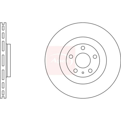 Apec 2 x Vented Front Brake Discs DSK2410