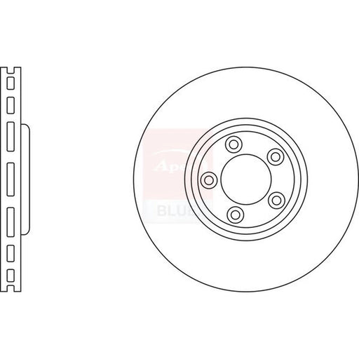 Apec 2 x Vented Front Brake Discs SDK6475