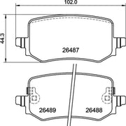 Brembo 4 x Rear Brake Pad Set P30139