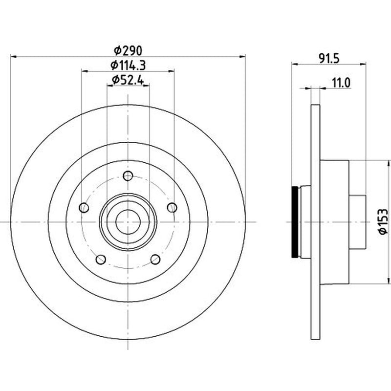 Mintex Rear Brake Discs MDC2965C