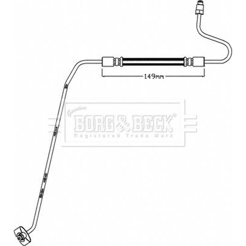 Borg & Beck Brake Hydraulic Hose Line Rear BBH8446