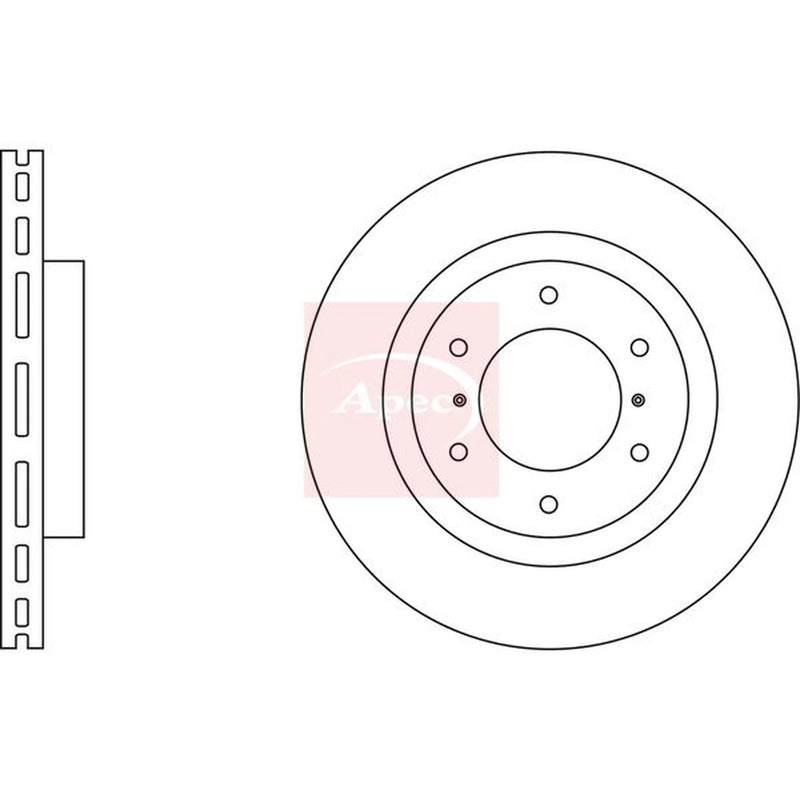 Apec 2 x Vented Front Brake Discs DSK2668