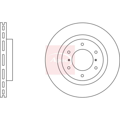 Apec 2 x Vented Front Brake Discs DSK2668
