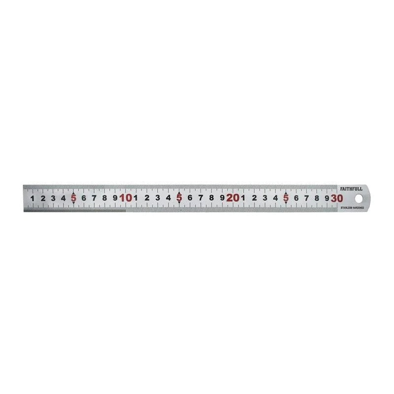 Faithfull Matt Silver Measuring Rule 150-1000mm