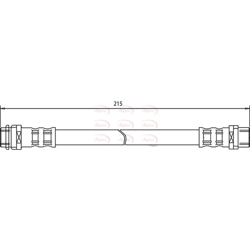 Apec Brake Hydraulic Hose Line Rear HOS3379