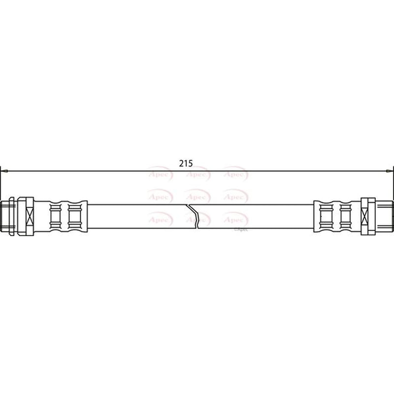 Apec Brake Hydraulic Hose Line Rear HOS3379