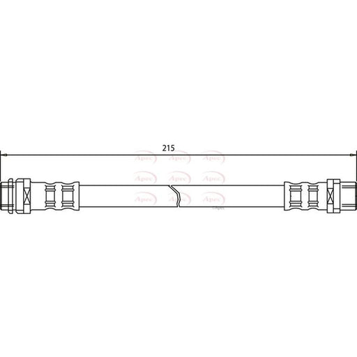 Apec Brake Hydraulic Hose Line Rear HOS3379