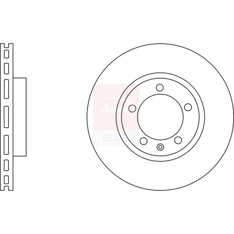 Apec 2 x Vented Front Brake Discs SDK6786