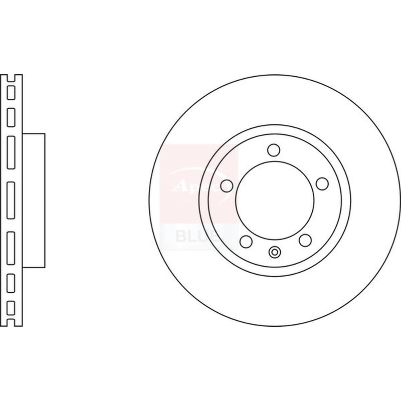 Apec 2 x Vented Front Brake Discs SDK6786