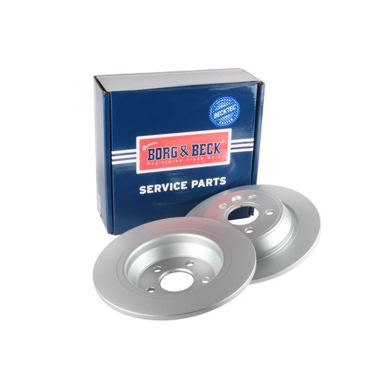 Borg & Beck 2 x Solid Rear Brake Discs BBD4587