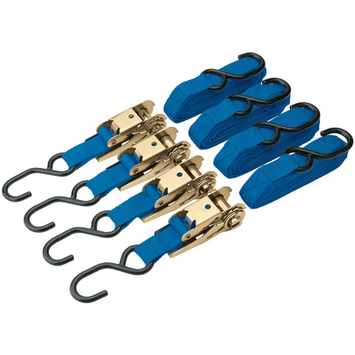 Draper Ratcheting Tie Down Straps 4.5m x 25mm 350kg (4 Piece)