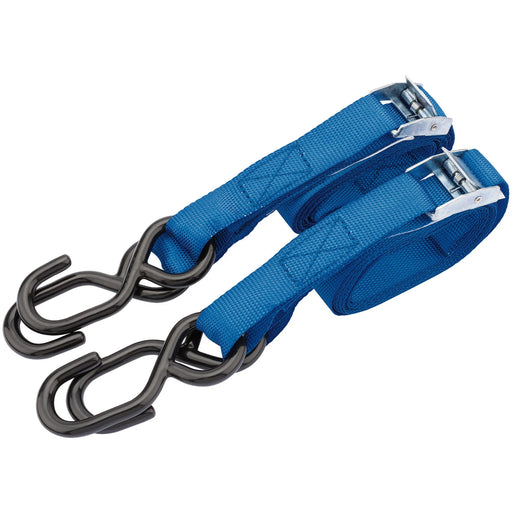 Draper Ratcheting Tie Down Straps 2.5m x 25mm 125kg (2 Piece)
