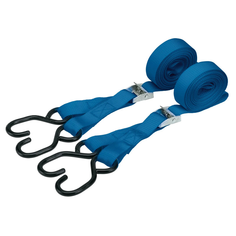 Draper Ratcheting Tie Down Straps 5.0m x 25mm 125kg (2 Piece)