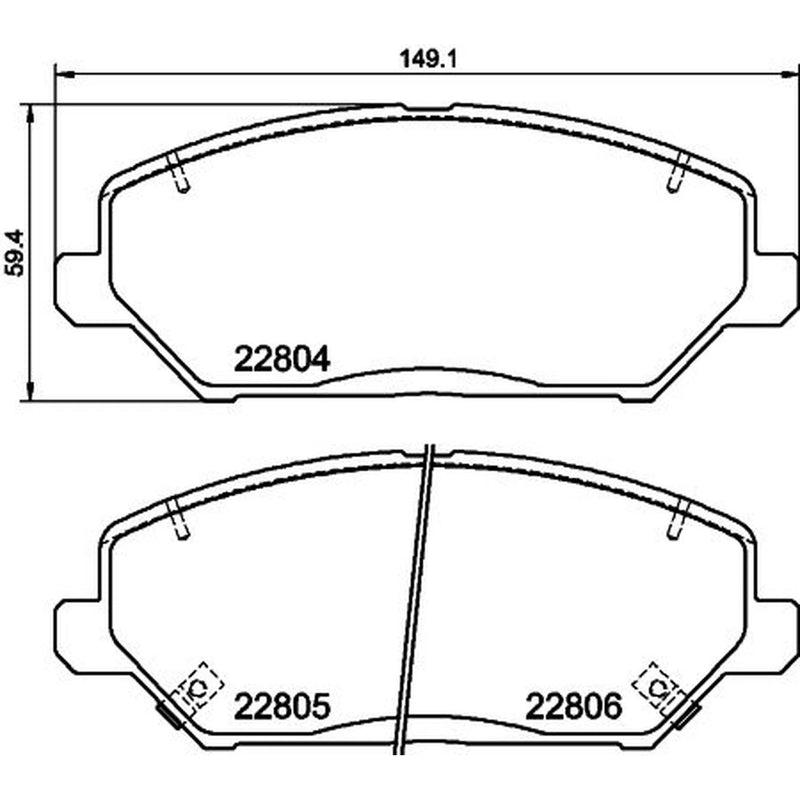 DON Front Brake Pad Set PCP1725