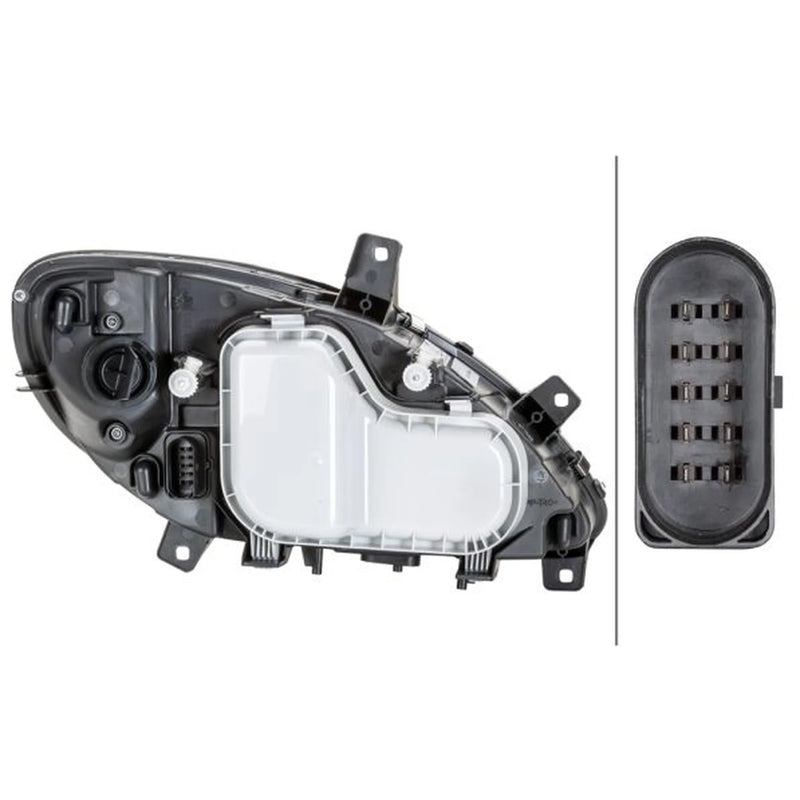 Hella Headlight Headlamp H7/H7 Left 1EG 246 041-011