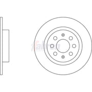Fahren 2 x Solid Rear Brake Discs FBD6452