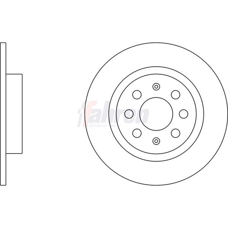 Fahren 2 x Solid Rear Brake Discs FBD6452