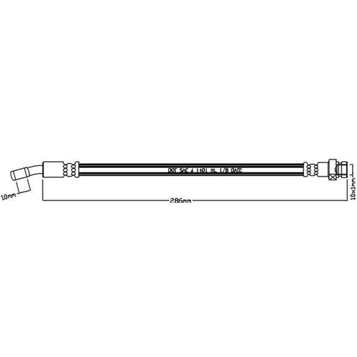 Abtex Brake Hydraulic Hose Line Rear Right ABH1216R
