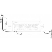 Borg & Beck Brake Hydraulic Hose Line Rear BBH8328