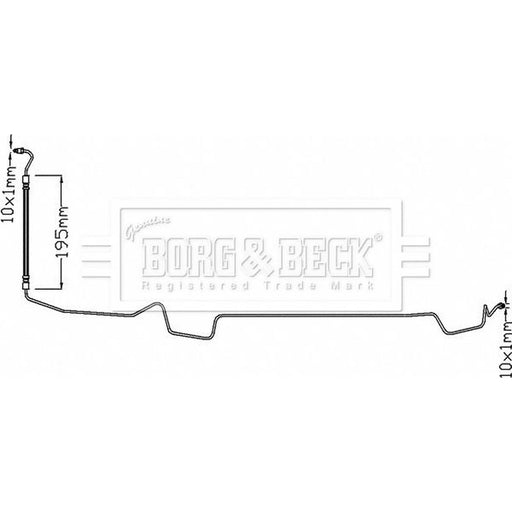 Borg & Beck Brake Hydraulic Hose Line Rear BBH8328