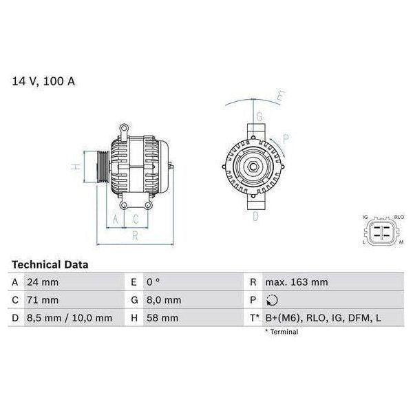 Bosch Reman Alternator 0986049970 Bosch  - Town Parts