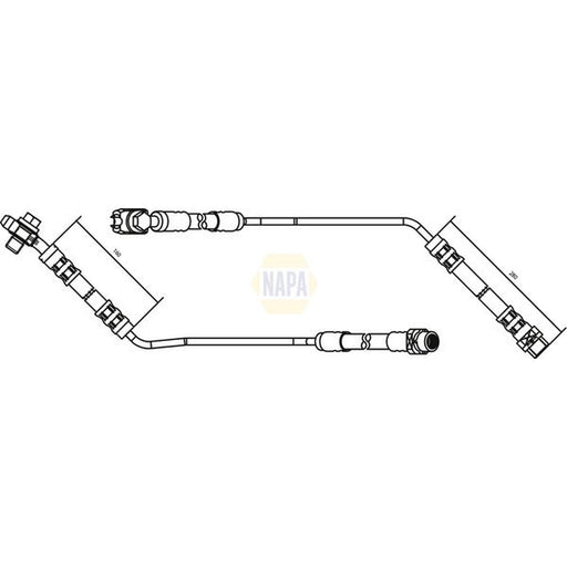 NAPA Brake Hydraulic Hose Line Rear Right NBH1078
