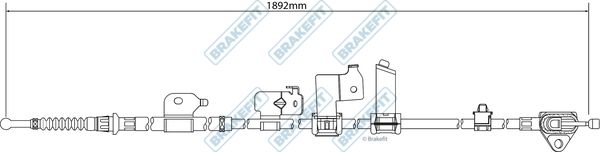 Apec Handbrake Cable Left Rear fits Toyota Auris 2006-2018 1.3 1.33 1.4 1.6 2.0