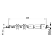 Bosch Brake Hydraulic Hose Line Front 1 987 481 569