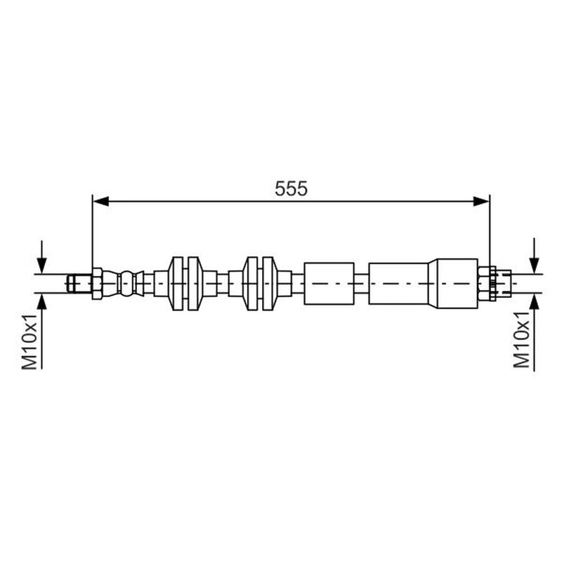 Bosch Brake Hydraulic Hose Line Front 1 987 481 569