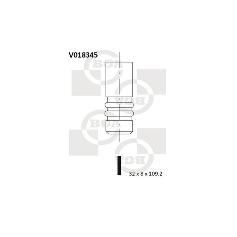 BGA Engine Exhaust Valve 32mm Head V018345