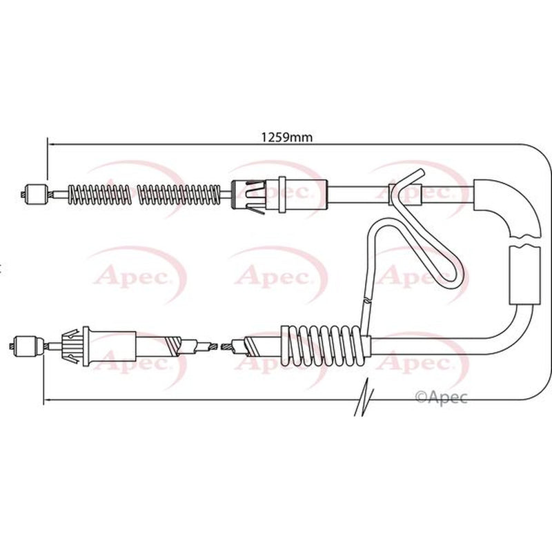 Apec Handbrake Cable Right Rear CAB1176